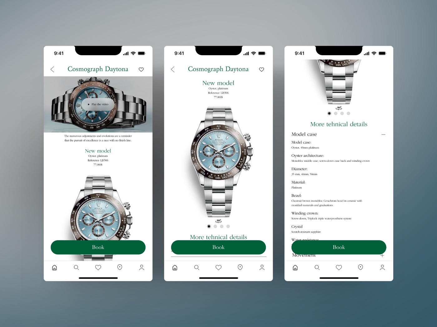 Rolex mobilna aplikacija — detalji proizvoda
